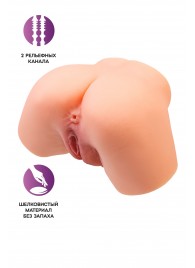 Телесный реалистичный мастурбатор-полуторс с 2 любовными входами - No Name - в Бийске купить с доставкой