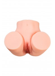 Телесный мастурбатор в форме попки с 2 любовными входами - No Name - в Бийске купить с доставкой