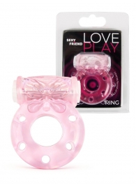Розовое эрекционное виброкольцо с бабочкой - 1137 - в Бийске купить с доставкой