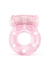 Розовое эрекционное виброкольцо с бабочкой - 1137 - в Бийске купить с доставкой