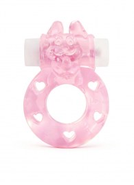 Розовое эрекционное виброкольцо в форме зайчика - 1137 - в Бийске купить с доставкой