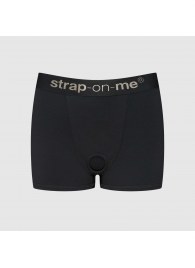 Черные трусики-боксеры для фиксации насадок Strap-on-me Harness Lingerie Allure - size S - Strap-on-me - купить с доставкой в Бийске