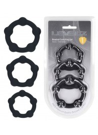 Набор из 3 эрекционных колец Beaded Silicone Cockring Set - Shots Media BV - в Бийске купить с доставкой