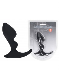 Черная анальная пробка для массажа простаты Double Ripple Silicone Prostate Massager - Shots Media BV - в Бийске купить с доставкой