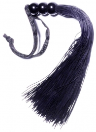 Черная силиконовая плетка - 25,4 см. - Boys of Toys - купить с доставкой в Бийске