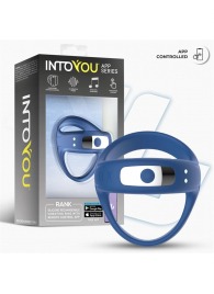 Синее интерактивное эрекционное виброкольцо Rank - Intoyou - в Бийске купить с доставкой