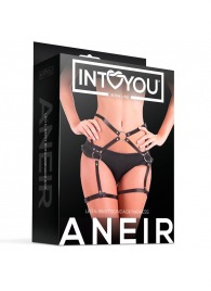 Черные стрепы на бёдра Aneir - Intoyou - купить с доставкой в Бийске