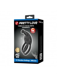 Черное перезаряжаемое виброкольцо Goodwin - Baile - в Бийске купить с доставкой