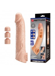 Телесный фаллоудлинитель с подхватом мошонки Silas - 26 см. - Baile - в Бийске купить с доставкой