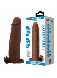 Коричневая насадка на пенис Xerxes - 22 см. - Baile - в Бийске купить с доставкой