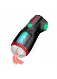 Интерактивный мастурбатор Raven с вакуумом, вибрацией и подсветкой - Shots Media BV - в Бийске купить с доставкой