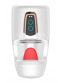 Белый мастурбатор с язычком и возвратно-поступательными движениями - Secwell - в Бийске купить с доставкой