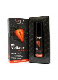 Жидкий вибратор Orgie High Voltage Strawberry - 15 мл. - ORGIE - купить с доставкой в Бийске
