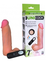 Фаллическая насадка Харнесс UNICOCK 7  с вибрацией - 19 см. - LOVETOY (А-Полимер) - купить с доставкой в Бийске