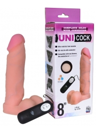 Фаллическая насадка Харнесс UNICOCK 8  с вибрацией - 20 см. - LOVETOY (А-Полимер) - купить с доставкой в Бийске