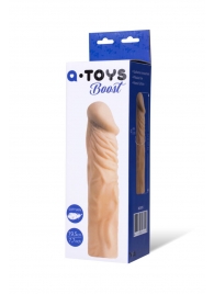 Насадка с ярко выраженной головкой и рельефным стволом - 19 см. - A-toys - в Бийске купить с доставкой