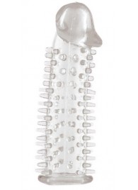 Прозрачная насадка на половой член с закрытой головкой и шипами - 12,5 см. - ToyFa - в Бийске купить с доставкой