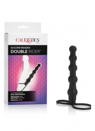 Насадка на пенис для двойного проникновения Silicone Beaded Double Rider - 14 см. - California Exotic Novelties - в Бийске купить с доставкой