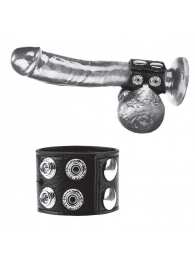 Ремень на член и мошонку 1.5  Cock Ring With Ball Strap - BlueLine - купить с доставкой в Бийске