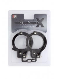 Чёрные наручники из листового металла BONDX METAL CUFFS BLACK - Dream Toys - купить с доставкой в Бийске