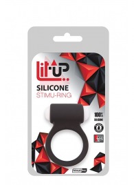 Чёрное эрекционное виброкольцо LIT-UP SILICONE STIMU RING 3 BLACK - Dream Toys - в Бийске купить с доставкой
