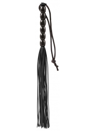 Чёрная мини-плеть из резины Rubber Mini Whip - 22 см. - Blush Novelties - купить с доставкой в Бийске