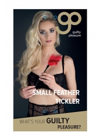 Пластиковая метелочка с красными пёрышками Small Feather Tickler - 32 см. - Blush Novelties - купить с доставкой в Бийске