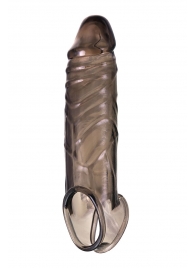 Дымчатая фаллическая насадка с подхватом и закрытой головкой - 16,2 см. - ToyFa - в Бийске купить с доставкой