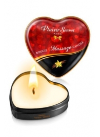 Массажная свеча с ароматом ванили Bougie Massage Candle - 35 мл. - Plaisir Secret - купить с доставкой в Бийске