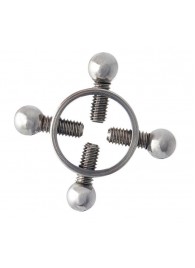 Серебристые зажимы для сосков на винтах - ToyFa - купить с доставкой в Бийске