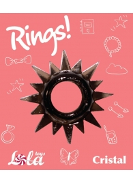 Чёрное эрекционное кольцо Rings Cristal - Lola Games - в Бийске купить с доставкой