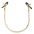 Чёрные с золотом зажимы на соски Gold Chain Nipple Clamps - Pipedream - купить с доставкой в Бийске