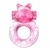 Розовое эрекционное виброкольцо на пенис Pink Bear - Baile - в Бийске купить с доставкой