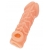 Телесная закрытая насадка с венками Cock Sleeve Size L - 17,6 см. - KOKOS - в Бийске купить с доставкой