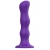 Фиолетовая насадка Strap-On-Me Dildo Geisha Balls size M - Strap-on-me - купить с доставкой в Бийске