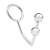Кольцо на пенис с анальным стимулятором Two Bead Stainless Steel Anal Hook   Cock Ring - BlueLine - в Бийске купить с доставкой