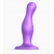 Фиолетовая насадка Strap-On-Me Dildo Plug Curvy size M - Strap-on-me - купить с доставкой в Бийске