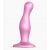 Розовая насадка Strap-On-Me Dildo Plug Curvy size M - Strap-on-me - купить с доставкой в Бийске