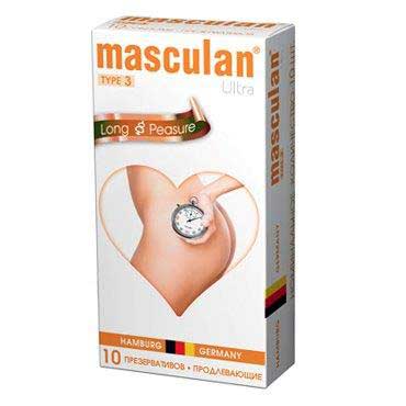 Розовые презервативы Masculan Ultra Long Pleasure с колечками, пупырышками и продлевающим эффектом - 10 шт. - Masculan - купить с доставкой в Бийске