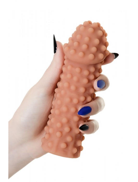 Телесная насадка на фаллос с бугорками KOKOS Extreme Sleeve 10 - 15,8 см. - KOKOS - в Бийске купить с доставкой