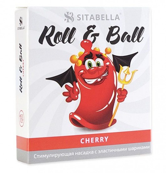 Стимулирующий презерватив-насадка Roll   Ball Cherry - Sitabella - купить с доставкой в Бийске