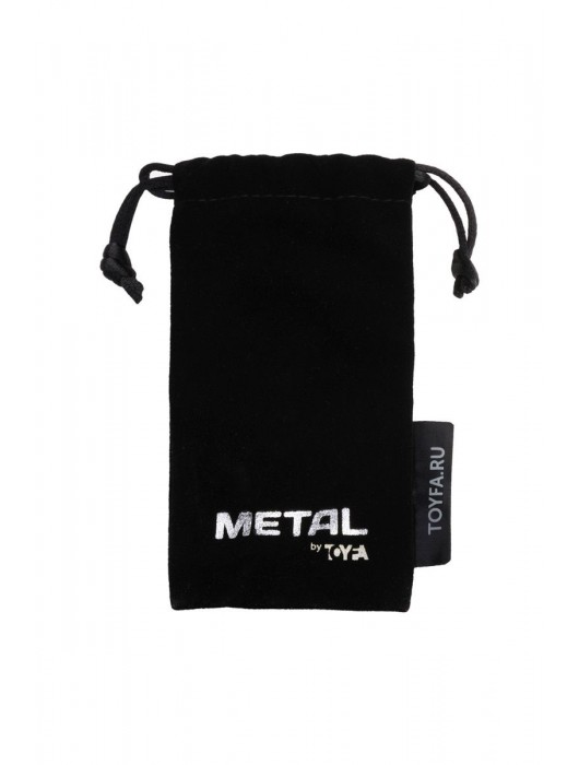 Серебристая коническая анальная пробка с красным кристаллом - 8 см. - ToyFa - купить с доставкой в Бийске