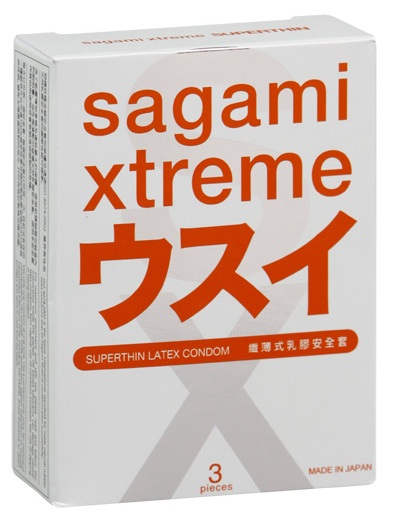 Ультратонкие презервативы Sagami Xtreme SUPERTHIN - 3 шт. - Sagami - купить с доставкой в Бийске