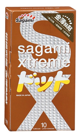 Презервативы Sagami Xtreme FEEL UP с точечной текстурой и линиями прилегания - 10 шт. - Sagami - купить с доставкой в Бийске