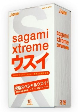 Ультратонкие презервативы Sagami Xtreme SUPERTHIN - 15 шт. - Sagami - купить с доставкой в Бийске