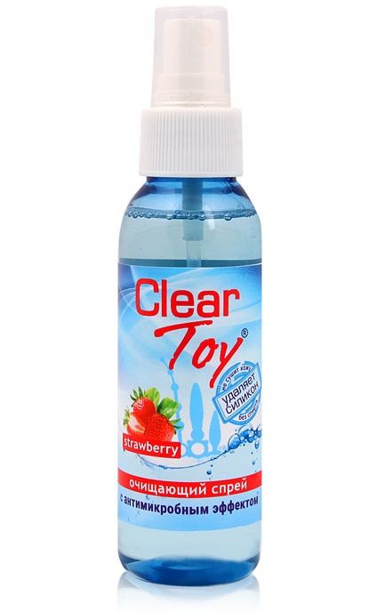 Очищающий спрей для игрушек CLEAR TOY Strawberry - 100 мл. - Биоритм - купить с доставкой в Бийске