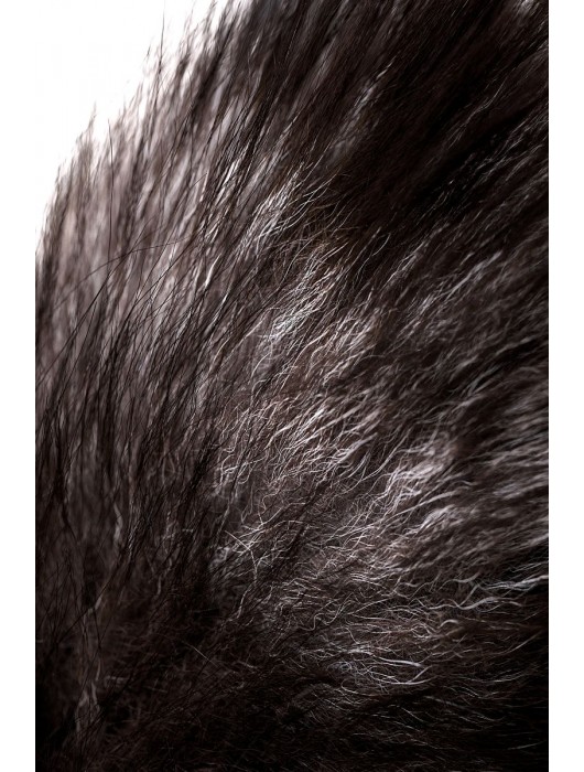 Серебристая металлическая анальная втулка с хвостом чернобурой лисы - размер S - ToyFa - купить с доставкой в Бийске