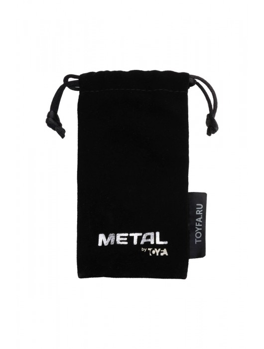 Серебристая конусовидная анальная пробка с фиолетовым кристаллом - 7 см. - ToyFa - купить с доставкой в Бийске