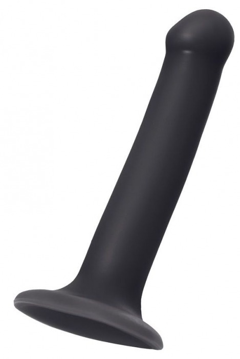 Черный фаллос на присоске Silicone Bendable Dildo M - 18 см. - Strap-on-me - купить с доставкой в Бийске