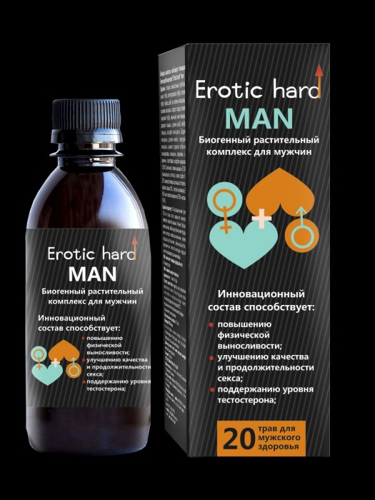 Мужской биогенный концентрат для усиления эрекции Erotic hard Man - 250 мл. - Erotic Hard - купить с доставкой в Бийске